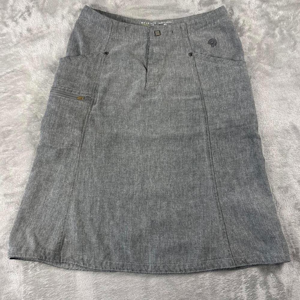 Mountain Hardwear Utility Skirt Womens 4 Gray Hemp Blend A Line Hiking